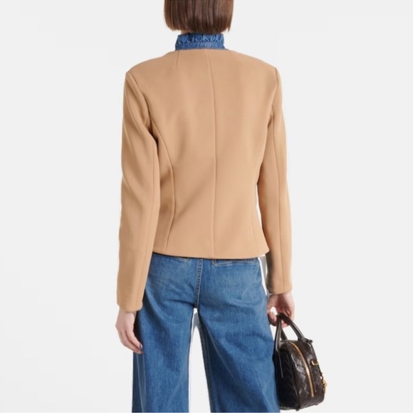 Veronica Beard Kensington knit jacket in latte - Picture 4 of 15